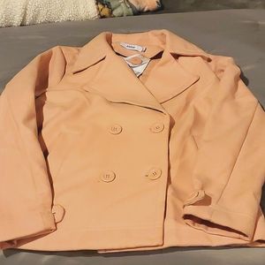 Pale pink blazer/coat. Dbl breasted. JustFab brand